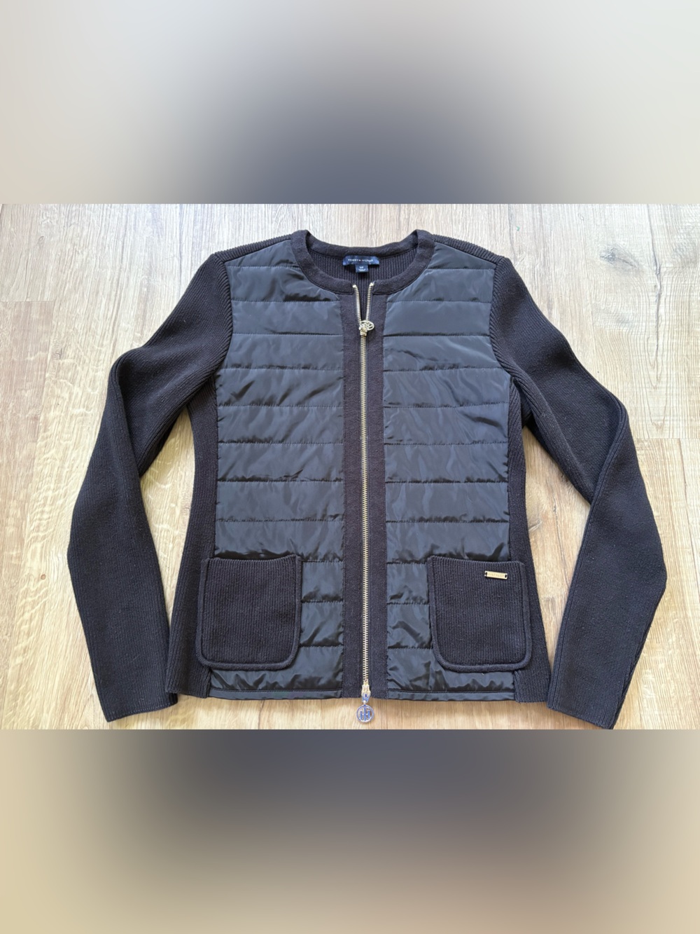 Tommy Hilfiger Black Quilted Front Lightweight Jacket